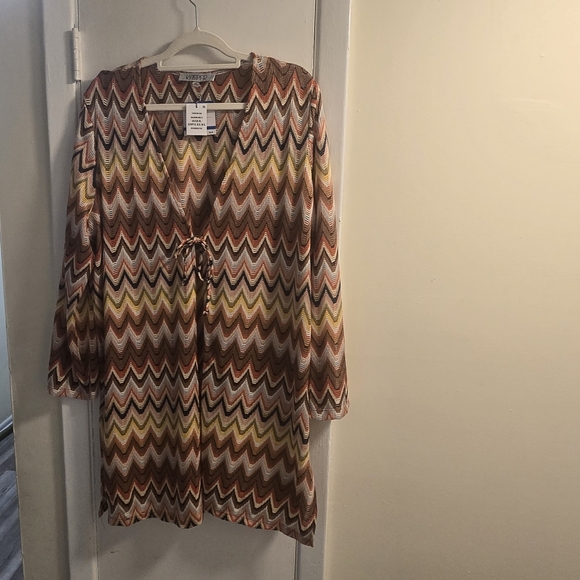 Kasper Knit  Front Tie Cardigan Size XL NWT - Picture 3 of 12